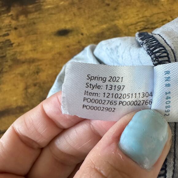 Marine Layer pants women size small blue floral pull on modal casual pockets - Picture 8 of 10